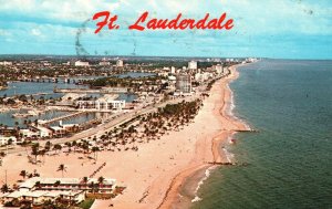 Vintage Postcard 1917 Airview of Venice of America Fort Lauderdale Florida FL