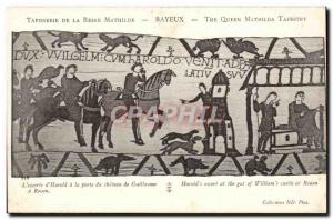 Tapissserie Queen Mathilde Bayeux Old Postcard L & # 39escorte d & # 39Harold...