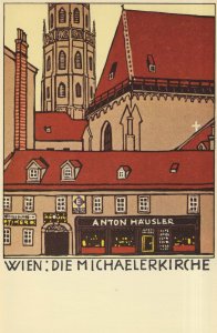 Anton Hausler Restaurant Wien Die Michaelerkirche Austria Postcard