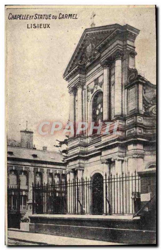 Old Postcard Lisieux Carmel Chapel and Statue Of