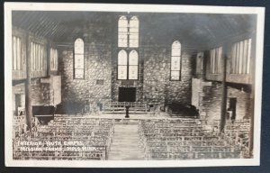 Mint USA Real Picture Postcard Interior Youth Chapel Mission Farms MN