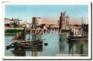 Old Postcard La Rochelle Boat Bridge Entrance