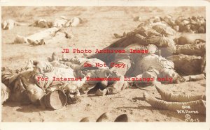 Mexico Border War, RPPC, Juarez Mexico Battlefield Dead Soldiers, Horne No 808