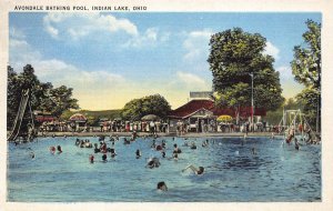 LPD25  Ohio Postcard:  Indian Lake pool