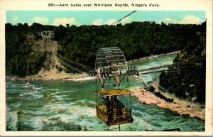 Vintage Postcard Aero Cable Over Whirlpool Rapids - Niagara Falls