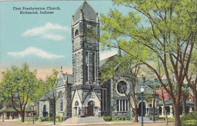 Indiana Richmond First Presbyterian Church Curteich