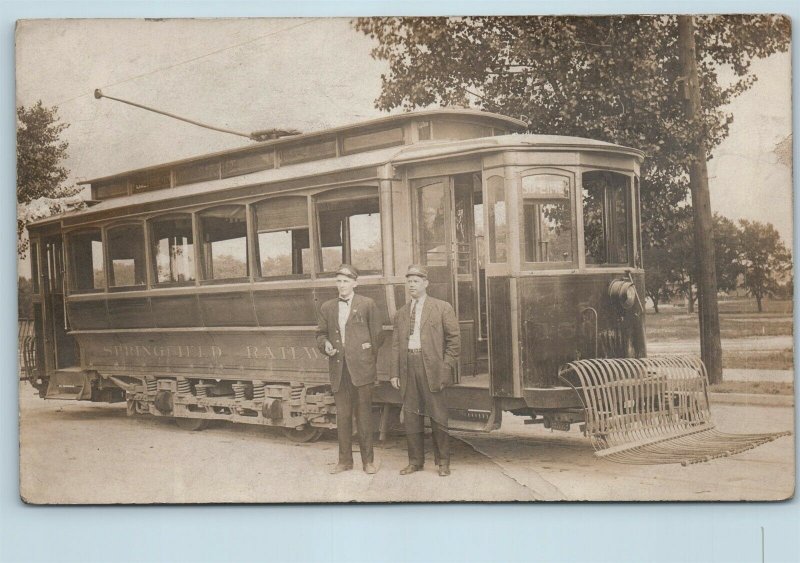  Postcard Springfield Ohio Interurban Trolley Car #150 RPPC c1912 Real Photo T4