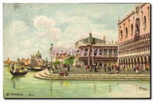 Old Postcard Venezia Molo