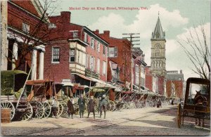 Market Day on King St. Wilmington Delaware Unused Butler & Son Postcard F26