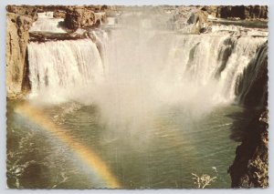 Niagara Falls New York~Air View Rainbow Over Shoshone Falls~Continental Postcard
