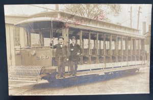 Mint USA Real Picture Postcard RPPC Connecticut Tramway Wagon