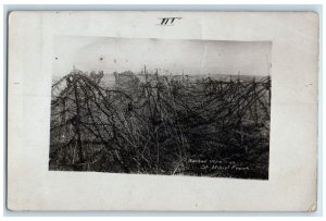 c1910's Barbed Wire On St. Mihiel Front RPPC Photo Unposted Antique Postcard