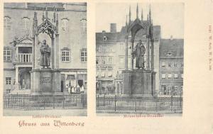 Wittenberg Germany Religious Monument Multiview Antique Postcard K22638