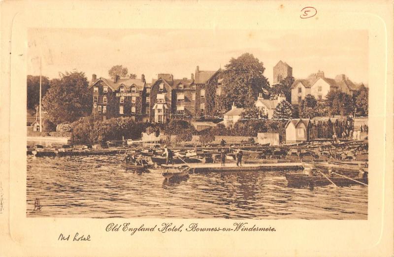 uk14214 old england hotel bowness on windermere real photo uk