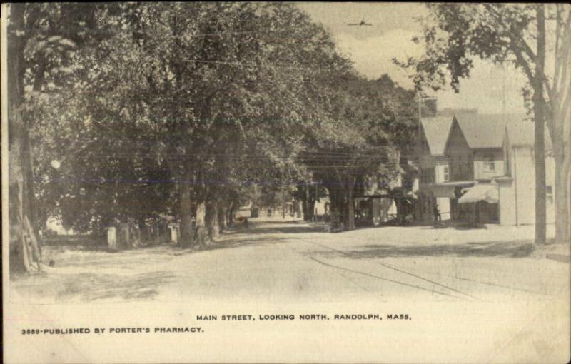 Randolph MA Main St. North c1905 Postcard