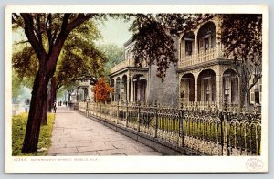 Mobile Alabama~Government Street Mansions~Ornate Wrought Iron~1906 Detroit Pub