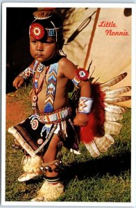 Postcard - The Thriller Little Nonnie, Two Year Old Pawnee-Otoe Indian Dancer