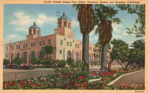 Vintage Postcard 1944 US Post Office Terminal Annex Los Angeles California CA
