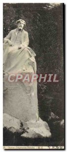 Old Postcard Statue of Paris & # 39Alphonse Daudet