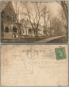 FORT SLOCUM N.Y. OFFICER LINE 1917 ANTIQUE POSTCARD