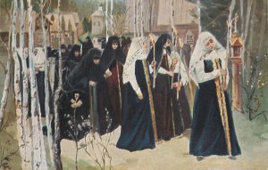 Types of Russia 1910s K.G.A. fine art M. Nesterov - Initiating ceremonies