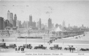 Postcard 1933 Illinois Chicago Skyline Field Museum Childs IL24-1632