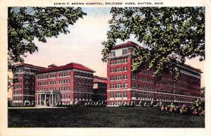 Dayton Ohio 1940s Postcard Edwin F. Brown Hospital Soldiers Home