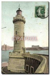 Old Postcard Lighthouse Joliette Marseille