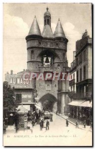 Old Postcard Bordeaux tower of the big clock