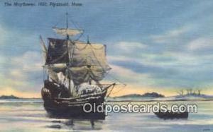The Mayflower, Plymouth Harbor, Massachusetts, MA USA Sailboat Unused 