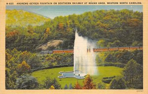 Andrews Geyser Fountain on Southern Railroad at Round Knob Western North Caro...
