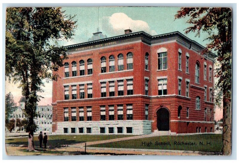 c1910 High School Rochester New Hampshire NH Antique Unposted Postcard