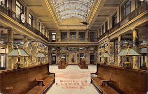 Interior of D., L. & W. R.R. Station Scranton, Pennsylvania PA