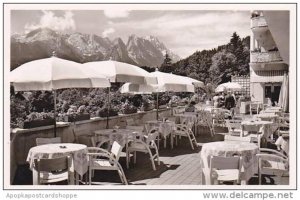 Germany Garmisch Golfhotel Sonnenbich Terrassen Restaurant Real Photo