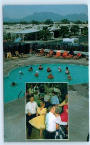 APACHE JUNCTION, AZ ~ Pool ROCK SHADOWS TRAILER RESORT c1970s RV Park  Postcard
