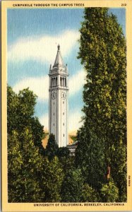 Vtg 1940's Campanile University Of California at Berkeley CA School Postcard