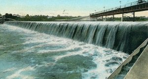 Postcard Early View of Million Dollar Dam in Decatur, IL.        S9
