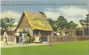 Replica of First House Plymouth Plantation Plymouth Massachusetts