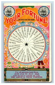 c. 1910 Your Fortune As Told By The Stars #2 Postcard P31 