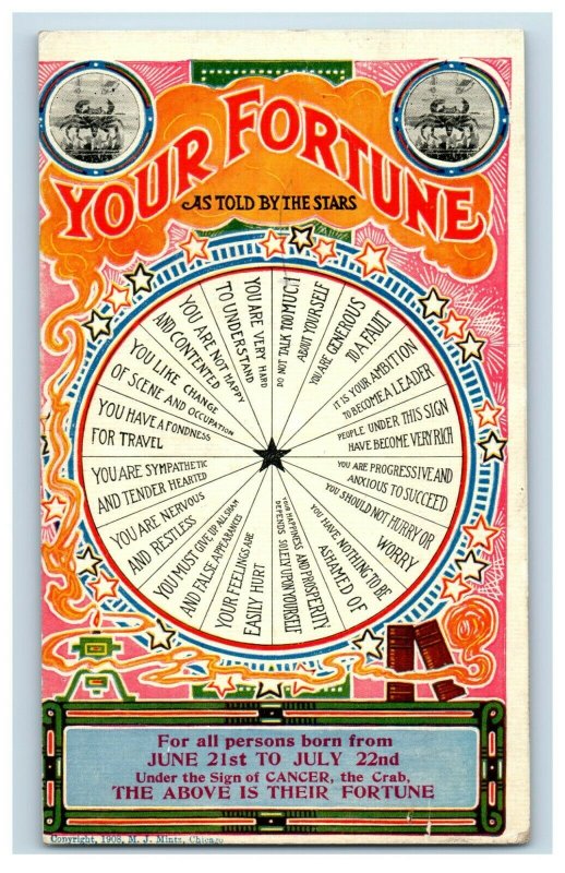 c. 1910 Your Fortune As Told By The Stars #2 Postcard P31 