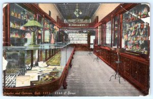 1920's LINCOLN NE E HALLETT JEWELER OPTICIAN EST 1871 1143 O ST STORE INTERIOR