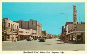 Automobiles Cheyenne Wyoming Seventeenth Woolworth Postcard Cooper 20-10587