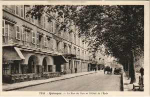 CPA QUIMPER Rue du Parc et Hotel de l'Epee (143637)