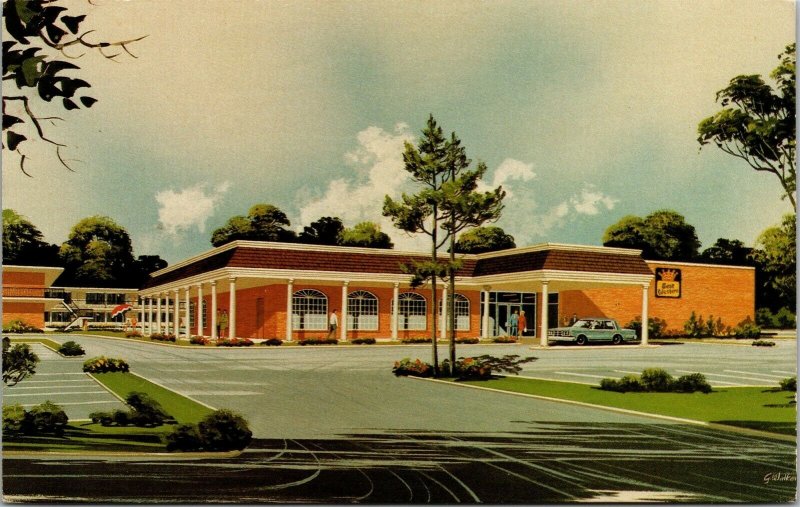 Vtg Greenville South Carolina SC Best Western Airport Inn Hotel Chrome Postcard