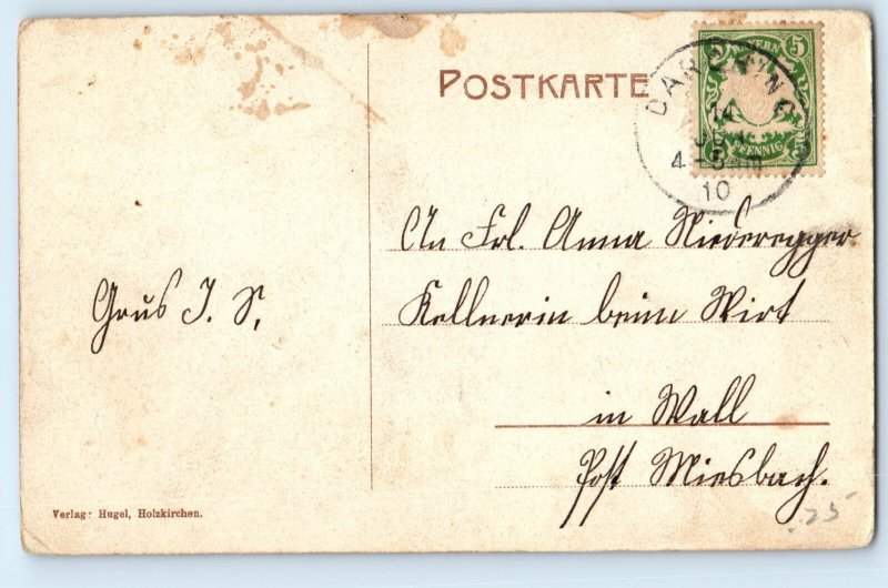 Bavaria Germany Postcard Anderlmühle Hohendilching Aerial View c1910 Posted