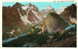 Vintage Postcard 1920's Lakes in The Clouds Mountains Nature Spokane Washington