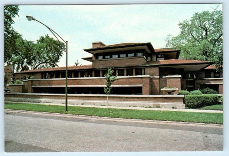 CHICAGO, IL ~ Frederick Robie House FRANK LLOYD WRIGHT Architect  4x6 Postcard