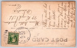 K44/ Sandy Hook Connecticut RPPC Postcard c1910 Homes Church 153