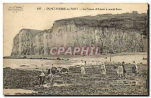 Old Postcard St. Peter Port La Falaise D Upstream at low tide Children