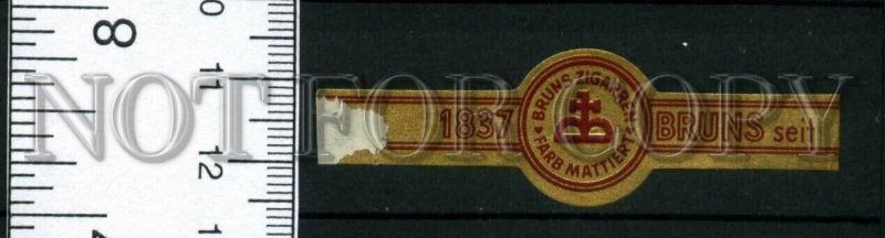 266989 BRUNS ZIGARREN Farb mattiert Old embossed cigar label